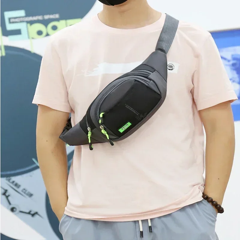 Riñonera de viaje con cremallera, bolso de hombro para deportes al aire libre, impermeable, a la moda, de gran capacidad, ajustable