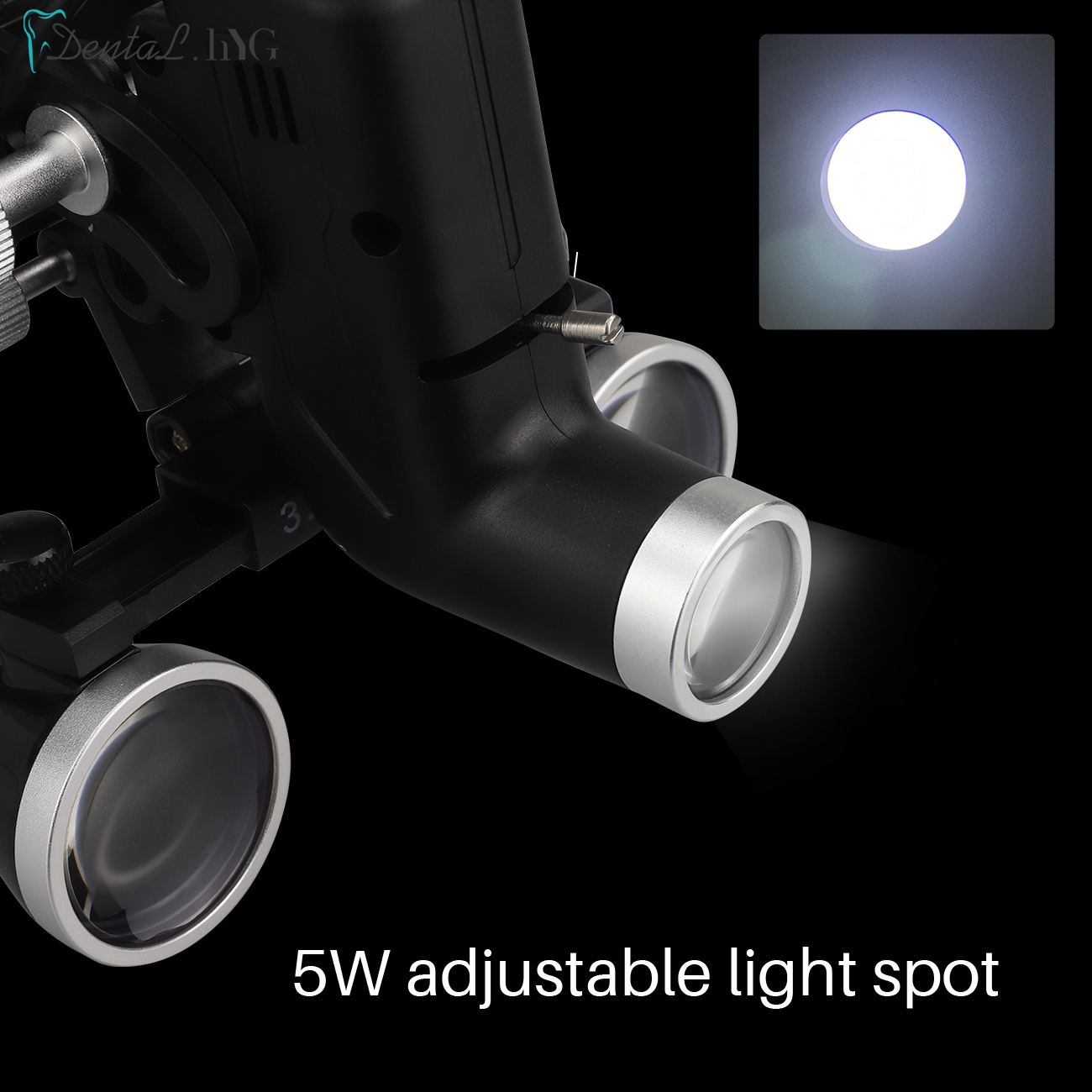 Lupas dentales 2,5X 3,5X faro quirúrgico 5W faro ORL inalámbrico lupa Dental lupa de odontología lámpara quirúrgica ﻿