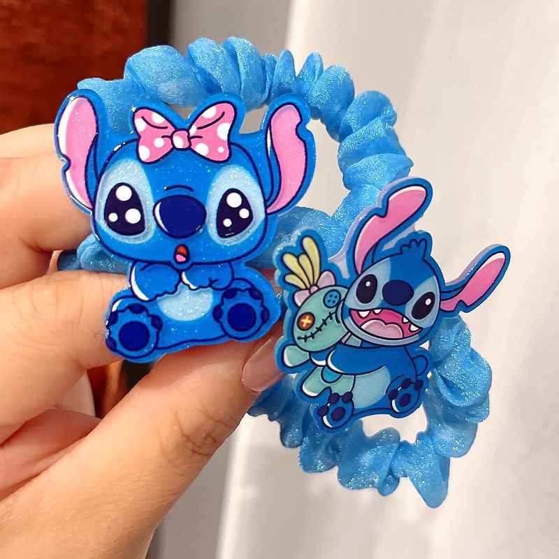 Disney Lilo e Ponto Corda de Cabelo para Mulheres, Grampo Acrílico Kawaii, Elástico, Acessórios de Cabelo, Menina Presentes
