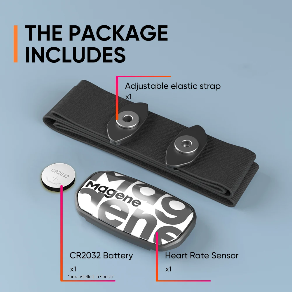 Magene H603 Đo Nhịp Tim Chia Dây Đeo Ngực HRM Theo Dõi Mover Bluetooth Kiến Cảm Biến Sức Khỏe Ứng Dụng Tương Thích Zwift