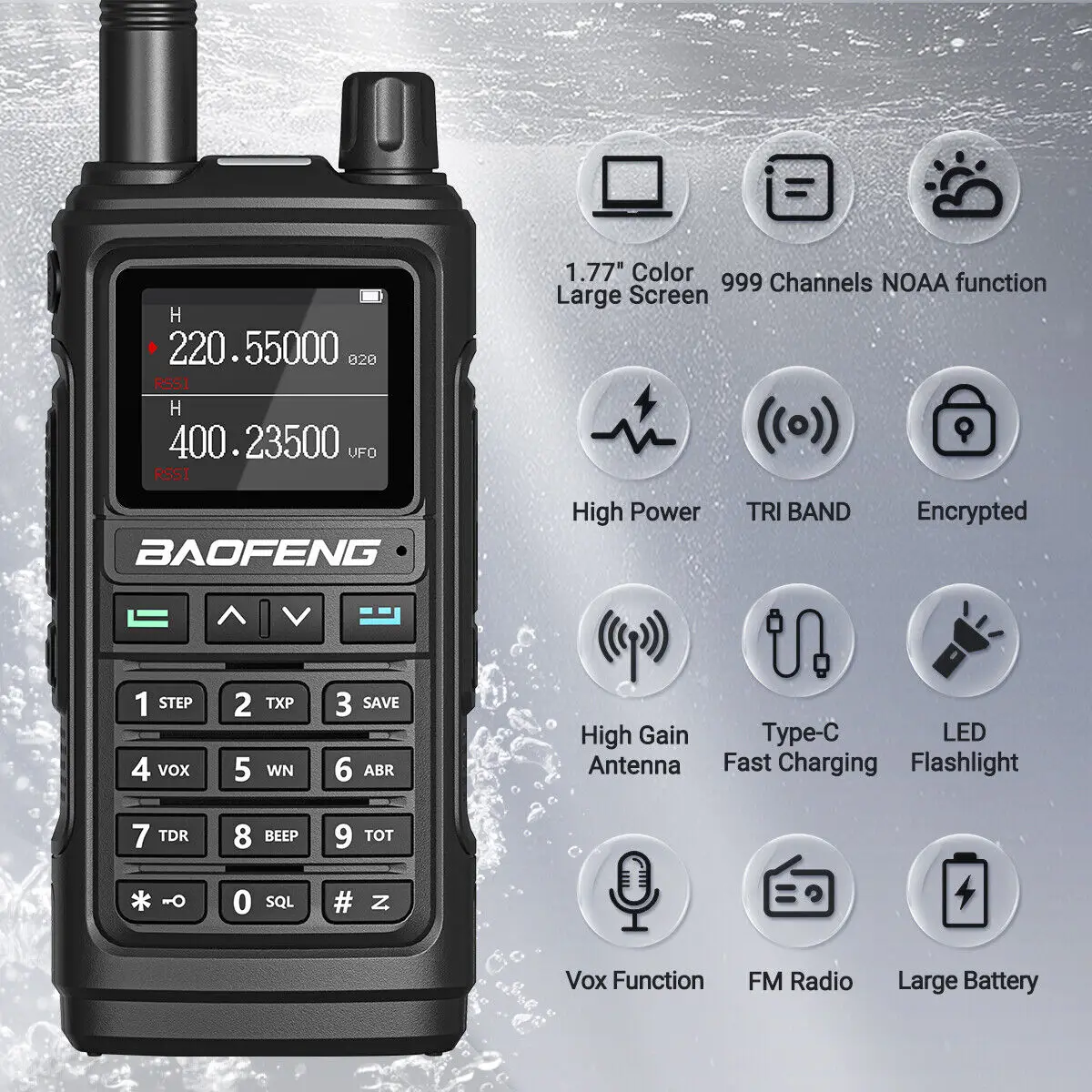 Baofeng UV-17 Pro Long Range Walkie Talkie Tri Band Drahtlose Kopierfrequenz Zwei Weg Radio Transceiver Amateurfunk Für Camping
