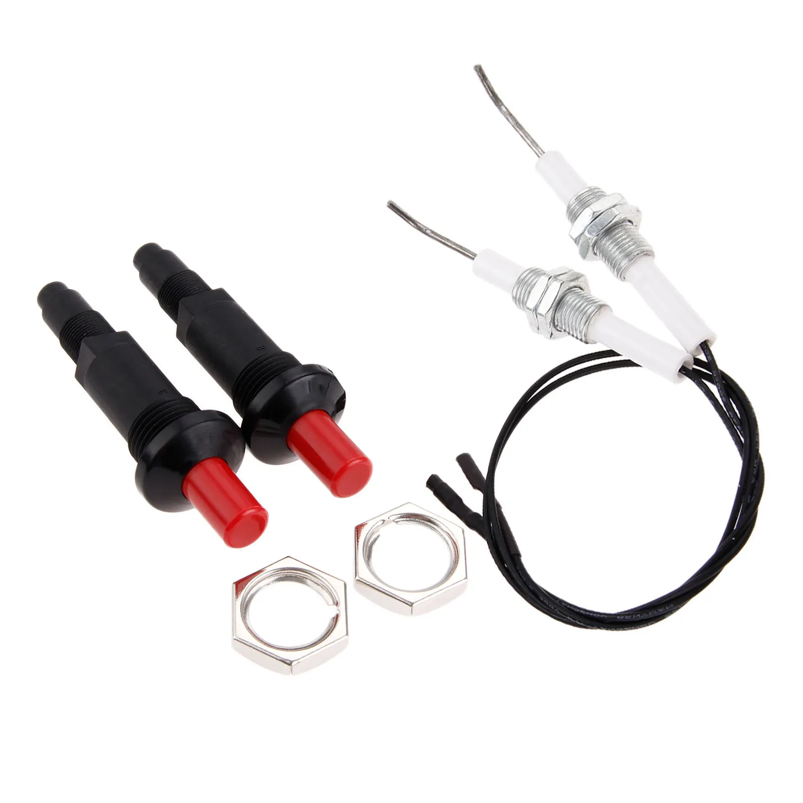 2 Bộ Dụng Cụ Piezo IC Đánh Tia Lửa Điện Bộ Nút Nhấn IC Đánh Tia Lửa Điện Bộ Máy Phát Điện Piezo Khí Phi Công Ignitor Có Ren M10x1 Phù Hợp Với lò Nướng Gas