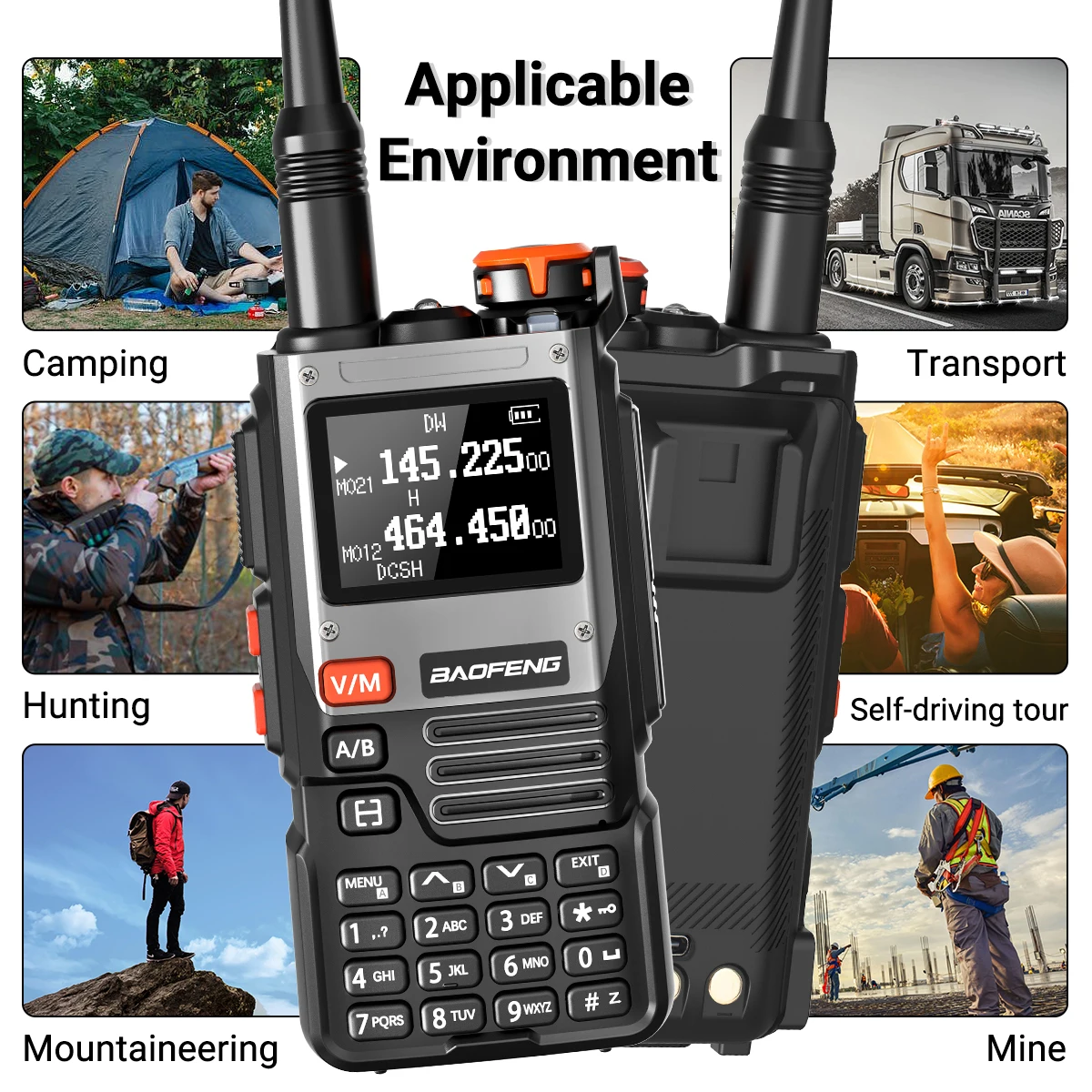 1/2PCS Baofeng UV-K61 Walkie Talkie Multi Band Drahtlose Kopie Frequenz 999CH Typ-C AM DTMF NOAA UV-5R UV 5RH K6 K5(8) Ham Radio