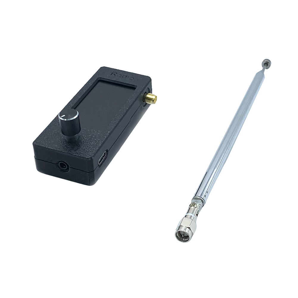 SI4732 Mini Radio portátil de bolsillo de 0,5-108 mhz HF SW MW VHF receptor de Radio de todas las bandas Radio de pantalla a Color IPS HD de 1,9 pulgadas con antena