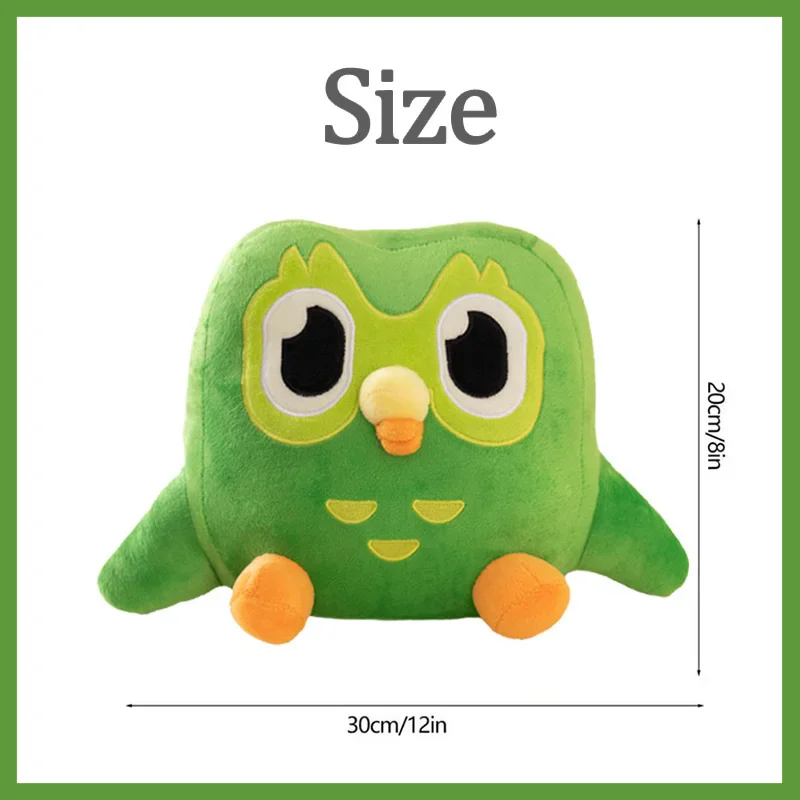 สีเขียวนกฮูกตุ๊กตาของเล่นตุ๊กตานุ่มตุ๊กตานกฮูกอ้วน Plushie น่ารักการ์ตูนสัตว์ตุ๊กตาหมอนตกแต่งห้องของขวัญของเล่นสําหรับเด็กผู้ใหญ่