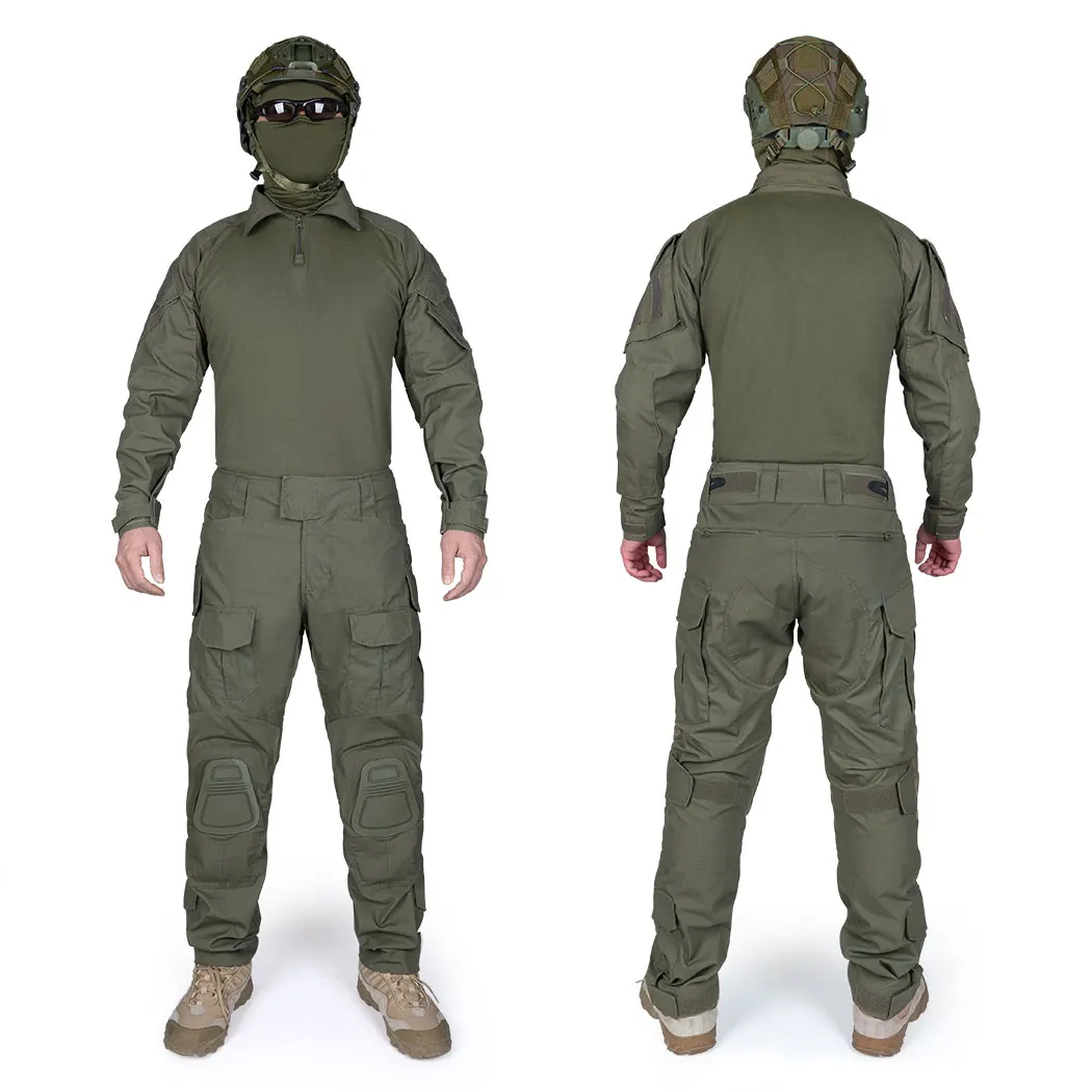 Idogear tático g3 combate terno camisa & calças joelheiras atualizar ver camo combate uniforme 3004