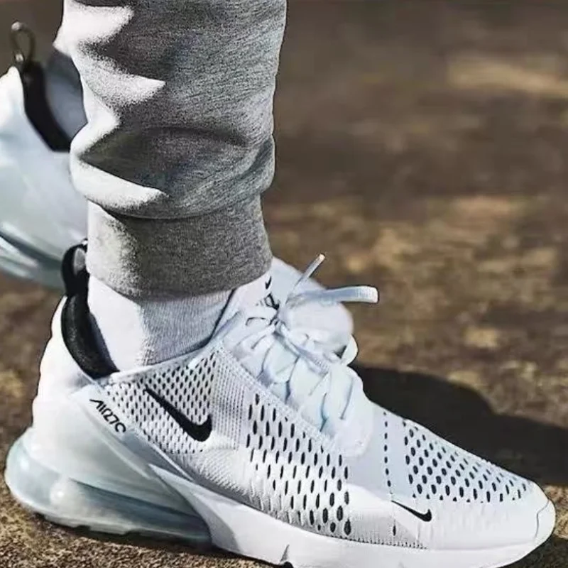 Nike White Air Max 270 Original Low Top Casual Running Shock Absorbing รองเท้าผ้าใบกันลื่นสําหรับผู้ชายและผู้หญิง