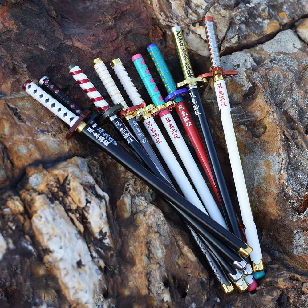 Halloween Japanische Anime Schwerter Gel-Stift Cosplay Ninja Waffen Samurai Kostüme Requisiten Weihnachtsgeschenke Fans Sammlungen Geschenke