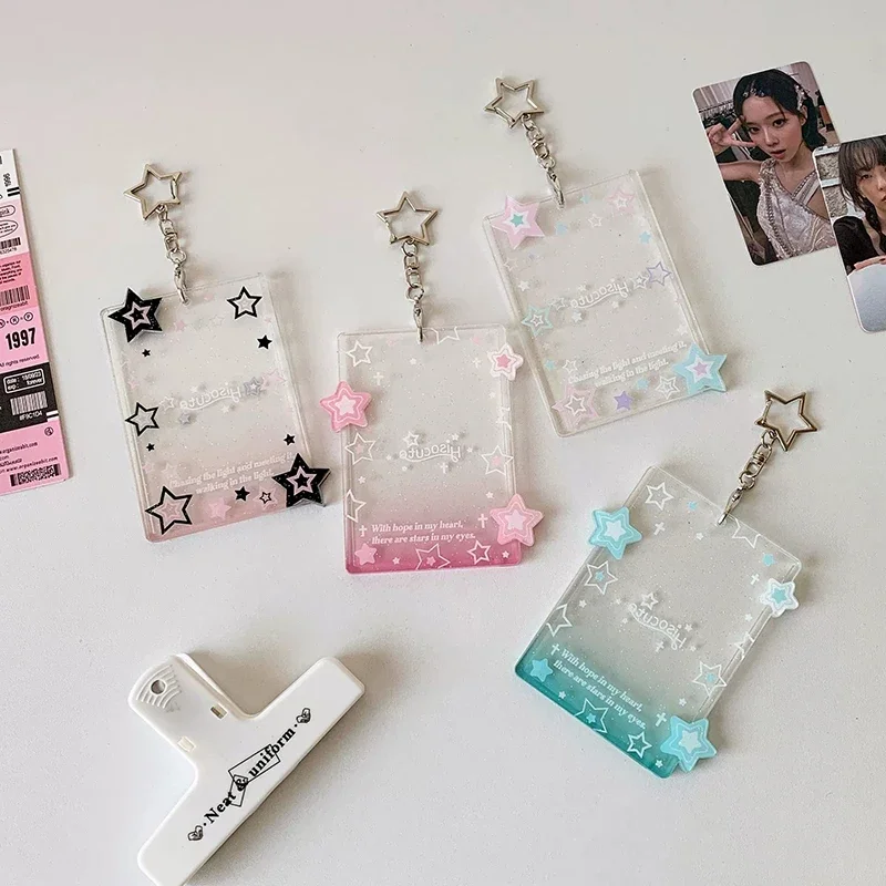Porta carte fotografiche K-Pop Star stile coreano alla moda INS Appassionati di idoli Goo Card Organizer Protector Ganci per display Polaroid da tre pollici