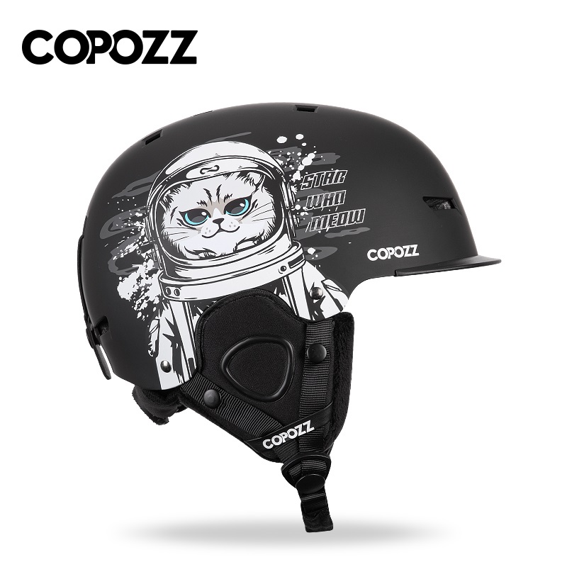 COPOZZ новый унисекс лыжный шлем сертификат полузакрытый противоударный лыжный шлем для взрослых и детей снежный защитный шлем для сноуборда