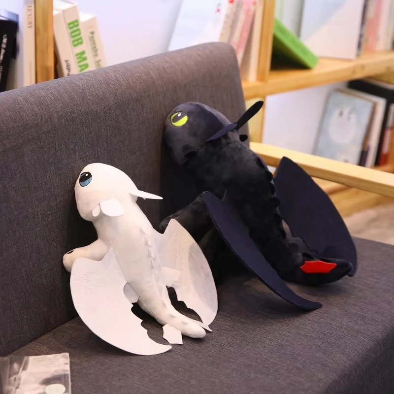Peluches gigantes dragão brinquedos kawaii branco preto dinossauros animal brinquedos de pelúcia em estoque presentes de aniversário do miúdo de pelúcia para crianças