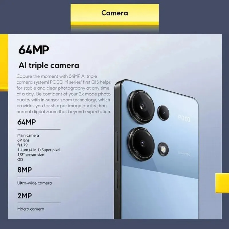 Globale version poco m6 pro nfc smartphone helio g99 ultra 120hz flow amoled 64mp dreifach kamera mit ois 67w turbo ladung