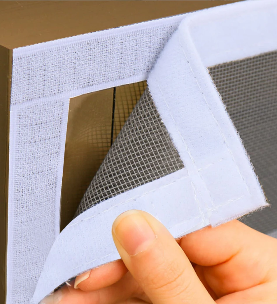 White,custom size anti mosquito window,zipper window screen,self-adhesive window mesh mosquito net,Invisible sheer,anti mosquito