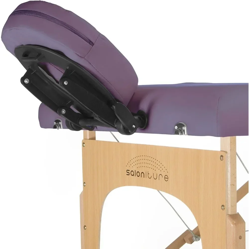 Professional Portable Folding Massage Table with Carrying Case - Burgundy