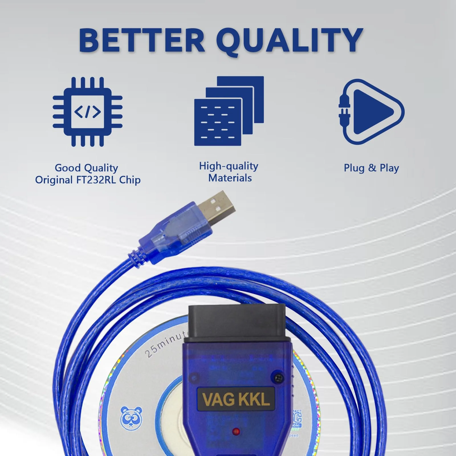 Kkl VAG-COM para 409.1 ch30 chip scanner ferramenta obd2 cabos de diagnóstico com interface usb scanner automático para carros multimarca mais novo
