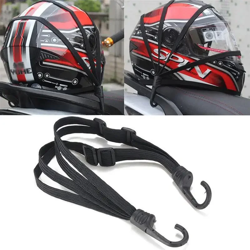 Correa de equipaje Universal para motocicleta, engranajes de casco de Moto, hebilla elástica fija, cuerda protectora retráctil de alta resistencia, 60cm