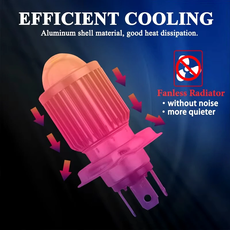 1PCS 10000LM H4 LED 오토바이 헤드 라이트 H6 Led CSP 렌즈 흰색 노란색 안녕 Lo 빔 오토바이 스쿠터 러닝 라이트