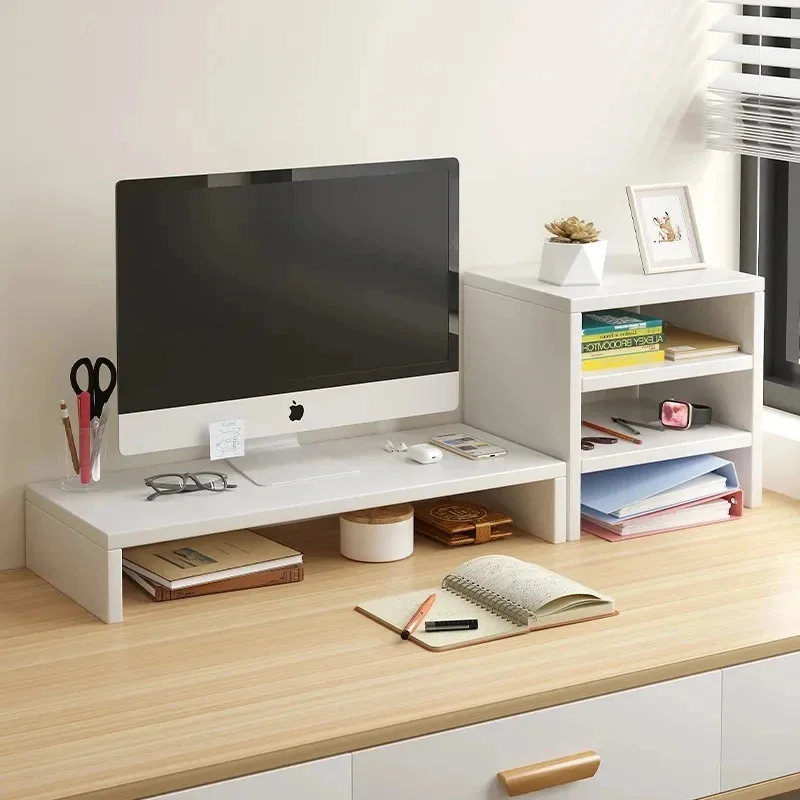 Monitor Riser Stand - ขาตั้งแล็ปท็อปตามหลักสรีรศาสตร์โต๊ะออแกไนเซอร์ที่เก็บคีย์บอร์ด