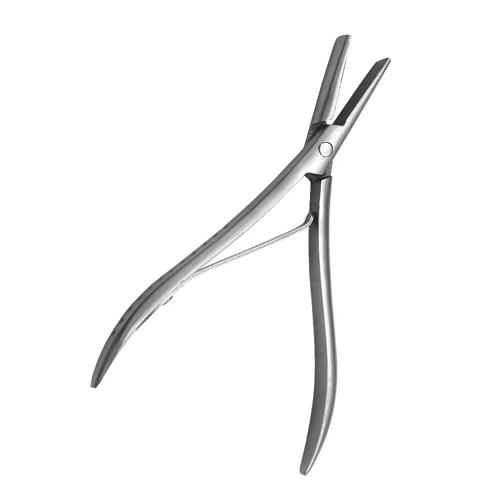 1 pc 7 polegada prata braçadeira de aço inoxidável alicate extensão do cabelo com dois furos queratina extensões do cabelo ferramentas remoção