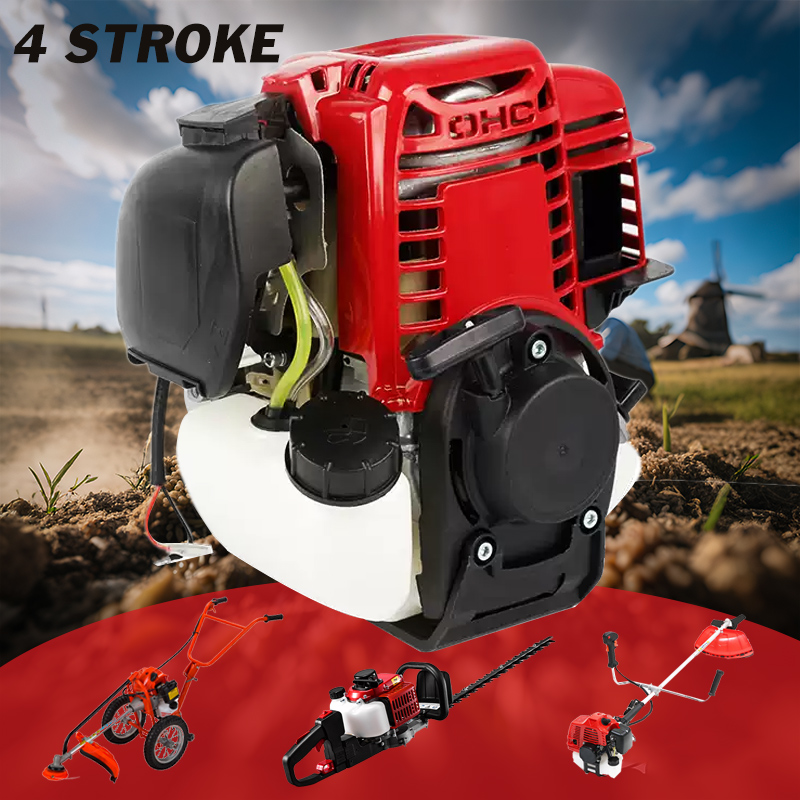 Motor a gasolina portátil, motor a gasolina de 4 tempos, motor de substituição para cortador de escova e aparador de grama