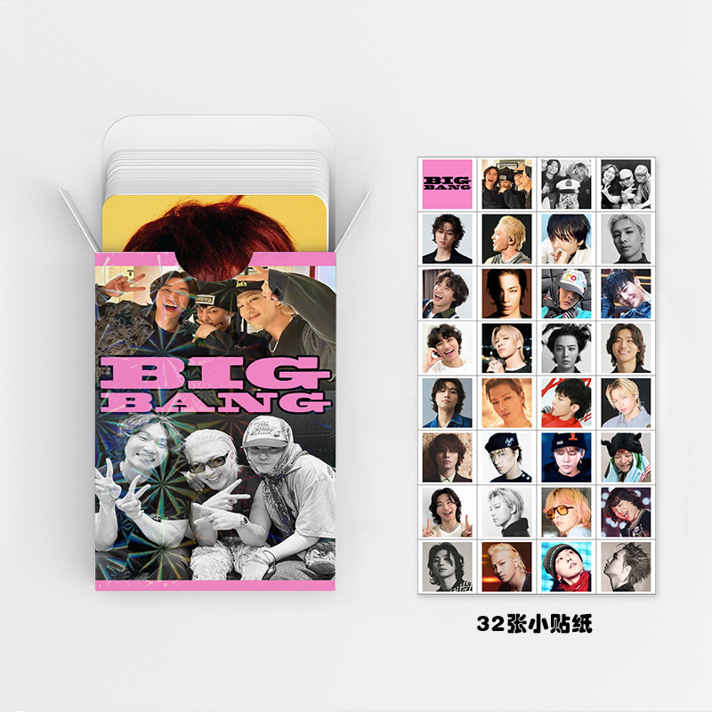 92 ピース/セット BIGBANG アイドルボーイグループ新シリーズロモカード G-DRAGON TAEYANG DAESUNG HD Printd フォトカードとステッカーファンギフト