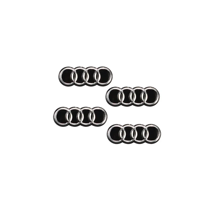 For Audi A1 A2 A3 A4 A5 A6 A7 A8 Q1 Q2 Q3 Q4 Q5 Q6 Q7 Q8 TT RS3 RS7 5Pcs Car Remote Key Sticker Aluminum Emblem Decoration Decal