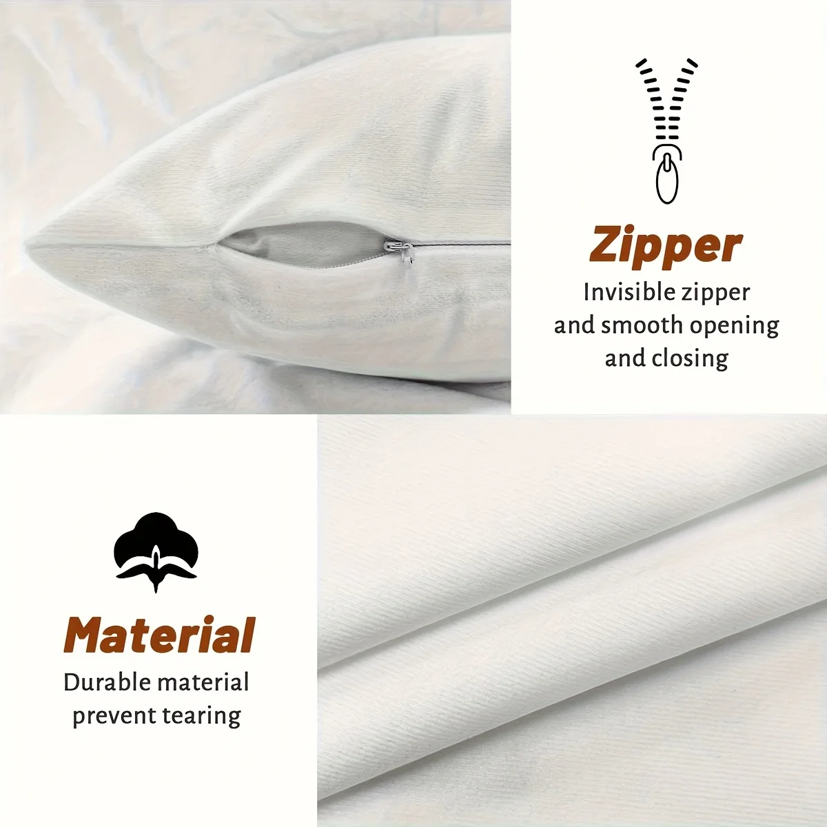 Bezaubernder Weihnachts-Rentier-Kissenbezug, 45,7 x 45,7 cm, weicher, kurzer Plüsch mit Reißverschluss für Schlafzimmer- und Wohnzimmerdekoration