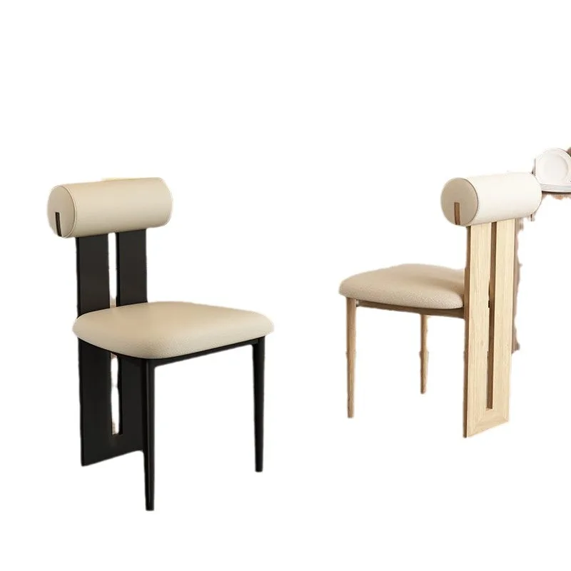 X & D – chaise de salle à manger de luxe en bois massif, style nordique, pour usage domestique, Simple, souple, à dossier, moderne, à la mode, commerciale