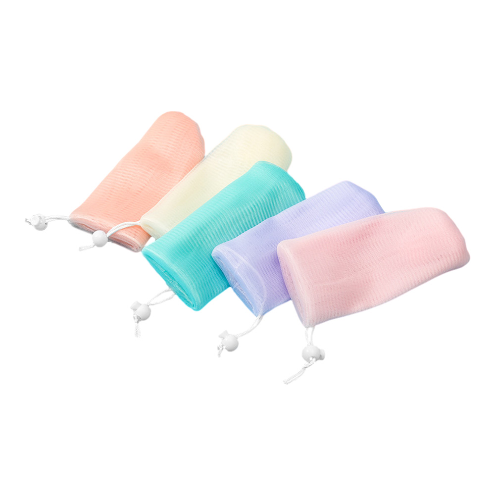 5 Pcs Lathering Mesh Soap Bag Bags for Bars Saver Foaming Portable Scrubber Pouch