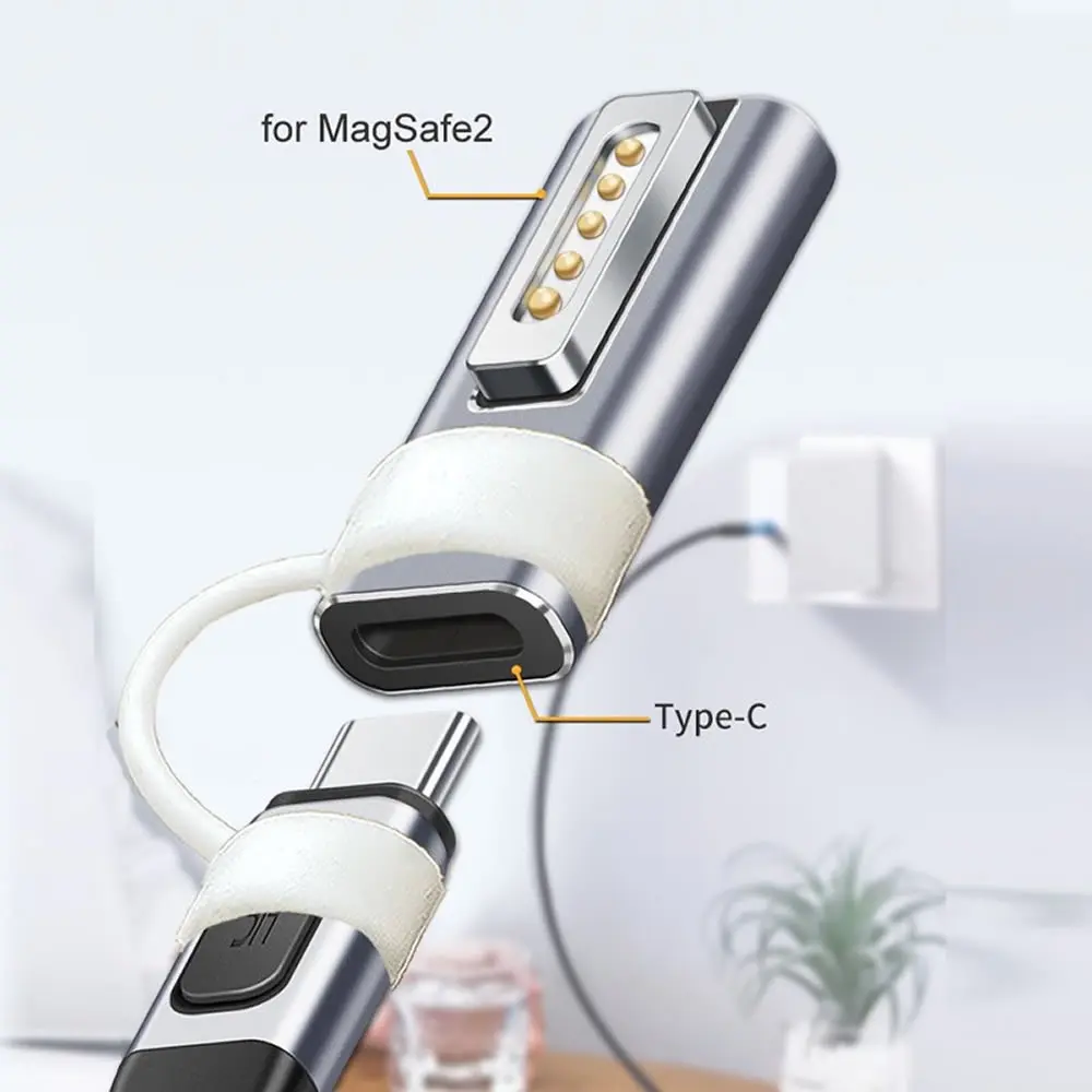USB Type C Magnetic PD Adapter for Magsafe 1 2 MacBook Air Pro Led Indicator Fast Charging Magnet Plug Converter