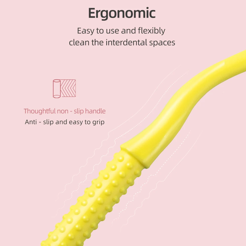Super Deer 0.7mm L-type Interdental Brush Soft Bristle Interdental Tooth brushes Clean Between Teeth For Orthodonotics