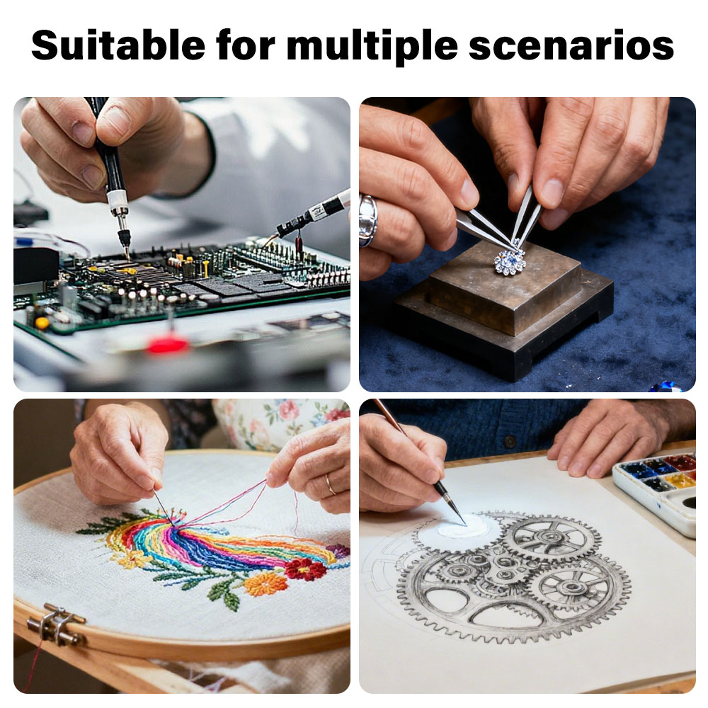 8X/15X/23X Telescopic Jeweler Magnifier Loupes With LED Light Len Magnifying Glass for Precision Work Eyewear Reading Watchmaker