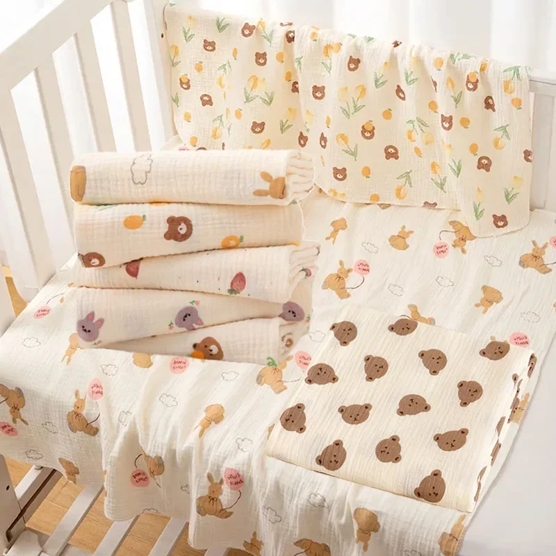 80x80cm bebê receber cobertor para recém-nascido algodão musselina swaddle cobertor cama infantil toalha de banho itens do bebê mãe crianças