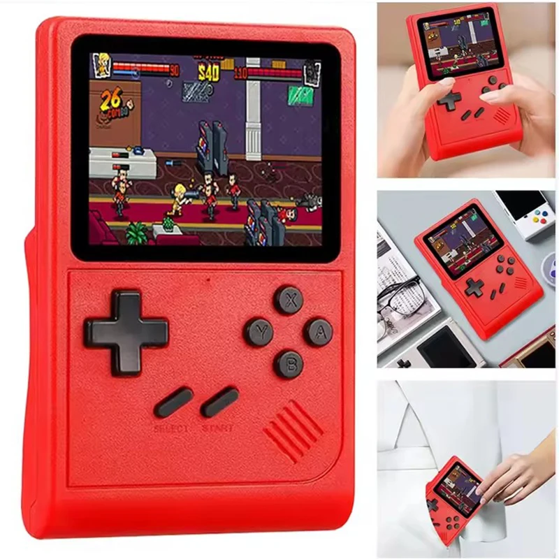 GB300携帯型ゲーム機、3.0インチ画面、TV出力対応、AV出力、レトロゲーム機、8GB内蔵、6000種類以上のゲーム搭載