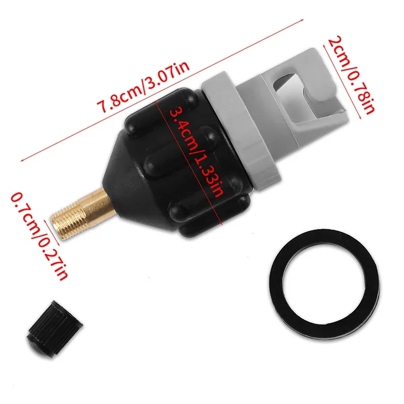 Adaptador de bomba de ar para prancha de surf, inflável, placa de remo, barco de borracha, válvula de caiaque, conversor de compressor de pneu, bico de surf