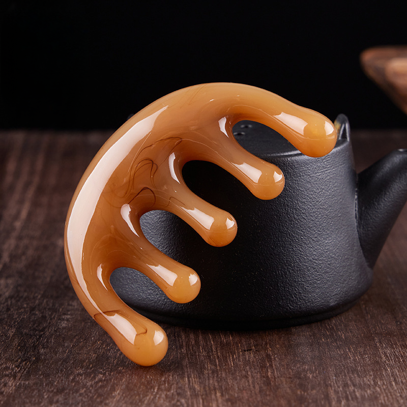 /3pcsfive-Zahn-Meridian-Massagekamm Harz Kopf Punkt Massage instrument Fünf-Klauen-Dekompression tragbarer kleiner Kamm