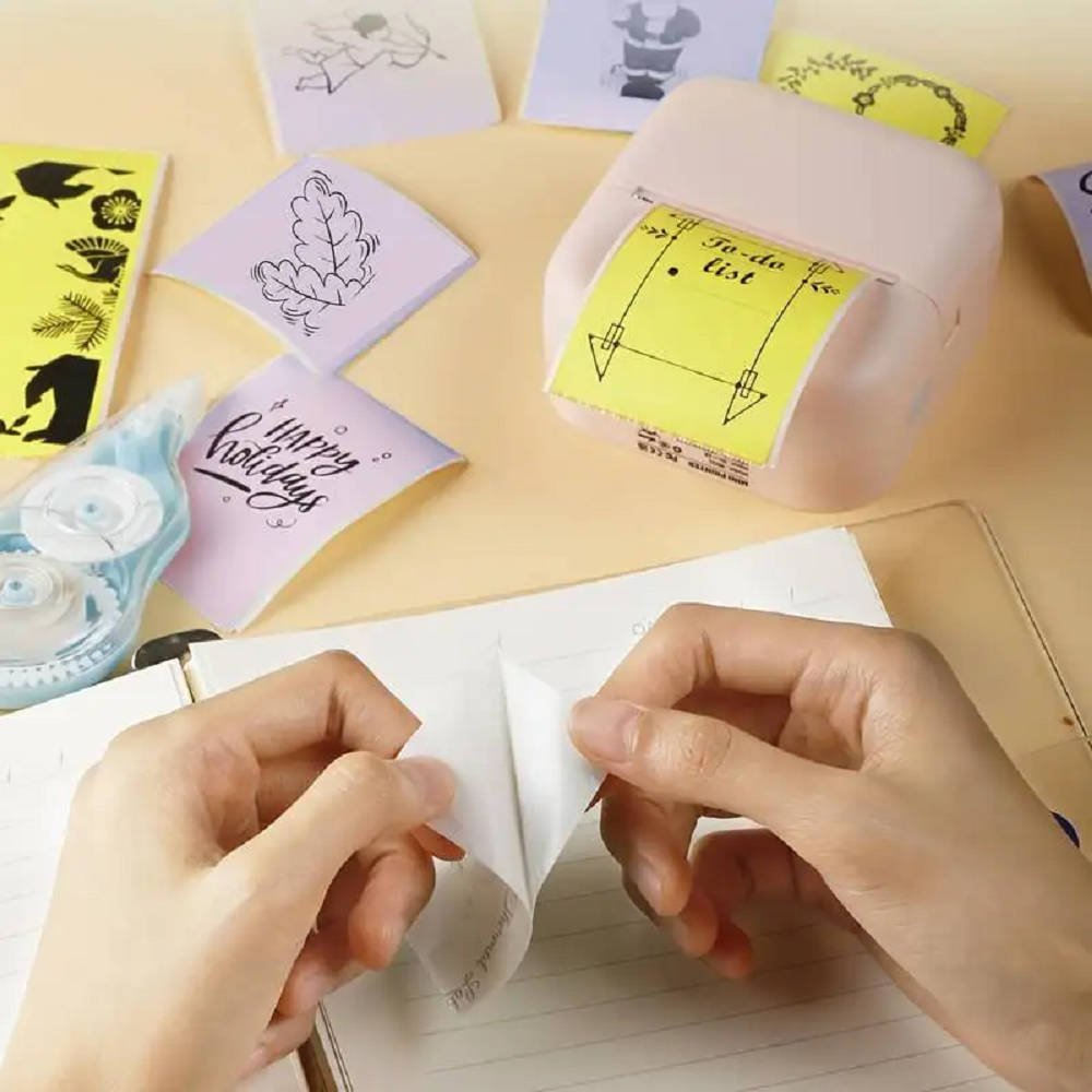 Kids Instant Camera 57x25mm Thermal Sticker Paper Colorful BPA-Free Rolls for Portable Printers & DIY For Scrapbooking