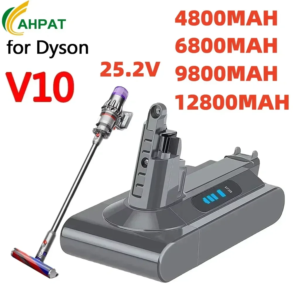Для Dyson V10 Battery V10 Animal Absolute Fluffy Беспроводной пылесос НОВЫЙ 25,2 В 6000 мАч-12800 мАч DYSON V10 Battery
