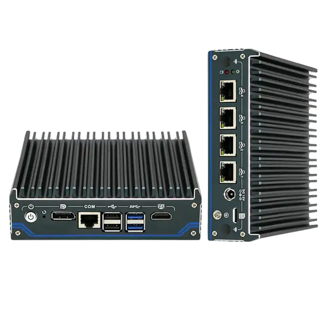 Partaker Fanless Soft Router Intel J6412 Mini PC Micro Firewall 4 x Intel i225-V 2.5G LAN HDMI DP OPNsense Firewall Appliance