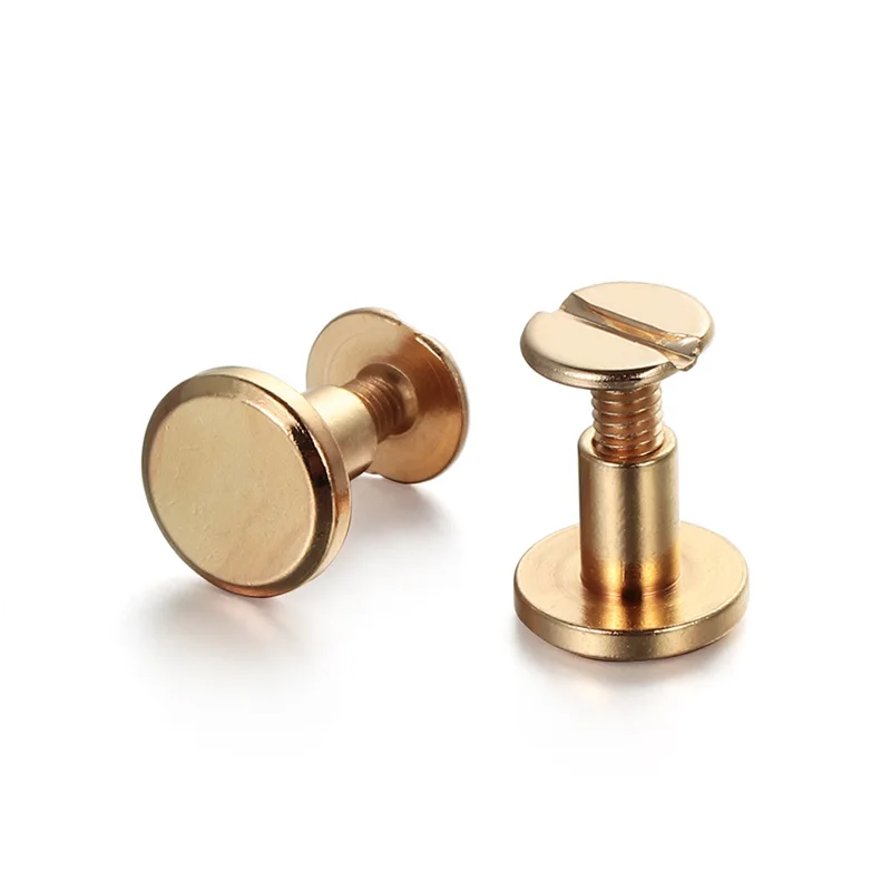10 ชุดโลหะสกรูเล็บ Rivet คู่หัวโค้งเข็มขัด Rivets สกรูหนังสือสําหรับกระเป๋าเดินทางหนัง CRAFT เสื้อผ้ารองเท้ากระเป๋า