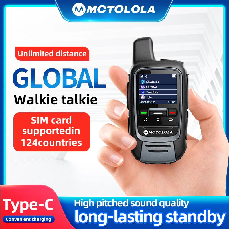 MOTOLOLA Global -4G/5G POC Walkie Talkie, Fernbedienung, globale Polizei-Zivilflotte Professionelles Funkgerät (kostenlos) 5000 km