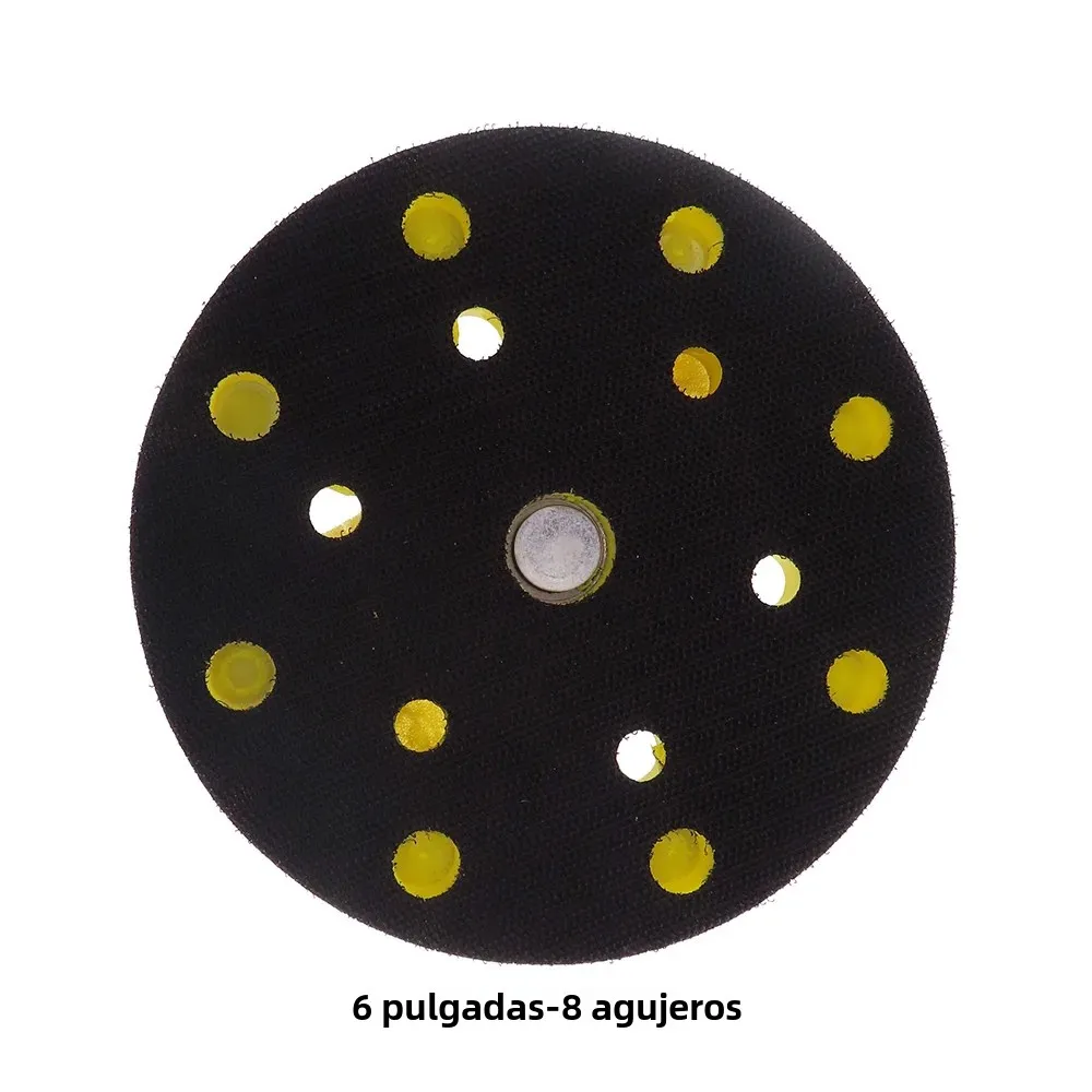 Almohadilla de respaldo para lijadora, almohadillas de lijado de gancho y bucle con rosca de 5/16 "-24 sin polvo, soporte de disco de lijado para MIRKA, 6 ", 150mm, 9/15/17/52 agujeros