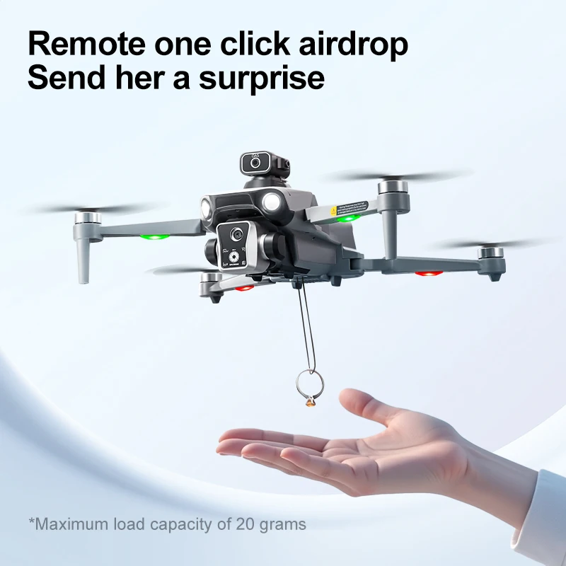 K19 Max 360 ° Évitement d'obstacles au Laser, prise de vue panoramique, positionnement GPS 5G, positionnement du flux optique, dispositif Airdrop RC, jouets de Drone