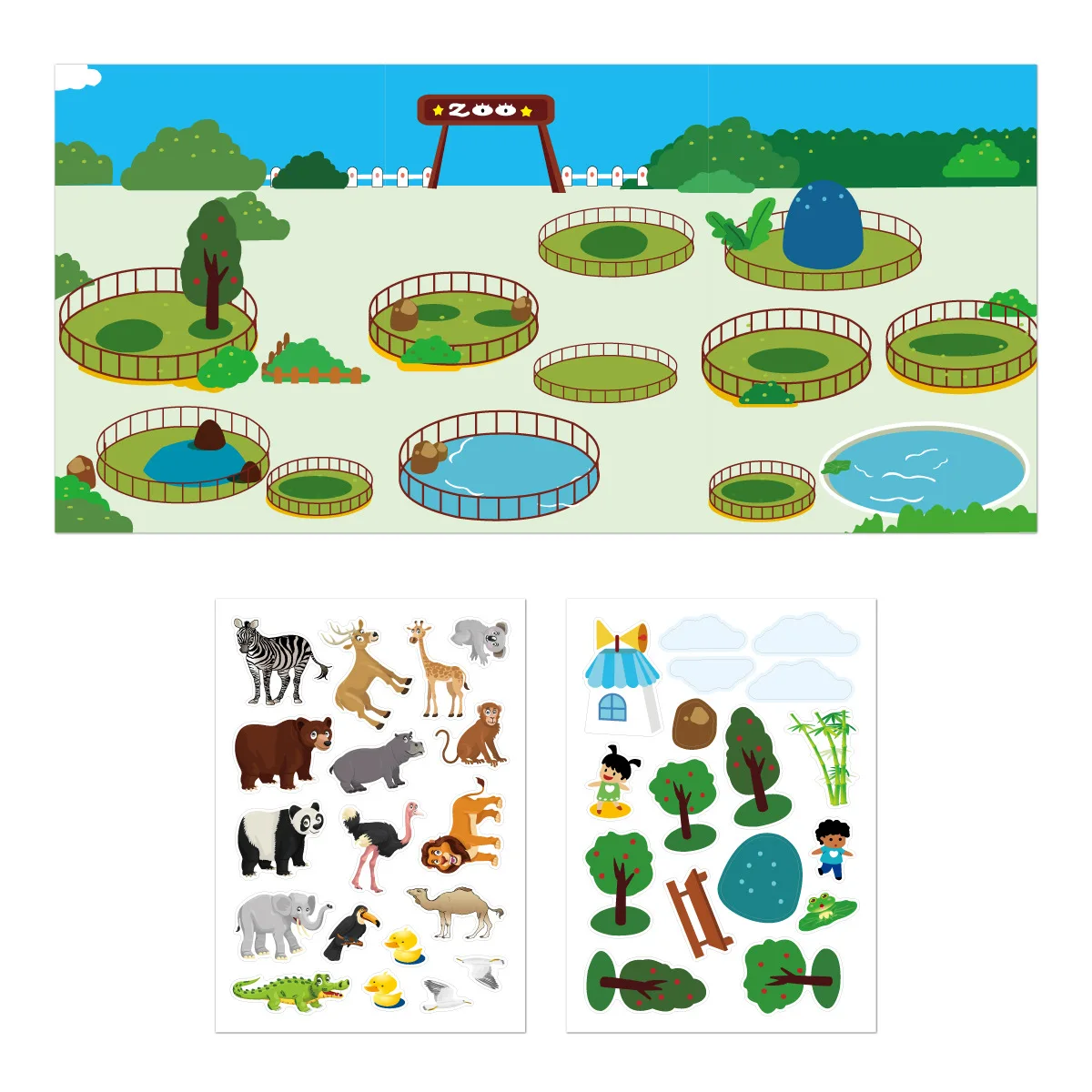 เด็กใหม่Reusableหนังสือสติกเกอร์หลายสถานการณ์การ์ตูนDIYปริศนาการศึกษาการเรียนรู้ของเล่นคลาสสิกสําหรับเด็กอายุ 2-6 ของขวัญ