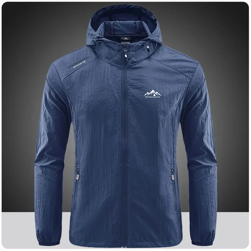 Sommer Männer Wandern Angeln Radfahren Mit Kapuze Gym Sport Windjacke Ultra Licht Mantel Männer Im Freien Schnell Trocken Sonnenschutz Dünne Jacke