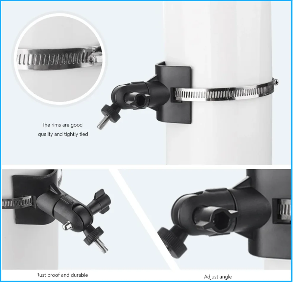 Camera Mount Pipe Mounting Bracket Adjustable Camera Mount Holder Pole Mount for Ring Stick Up Camera/Spotlight Camera