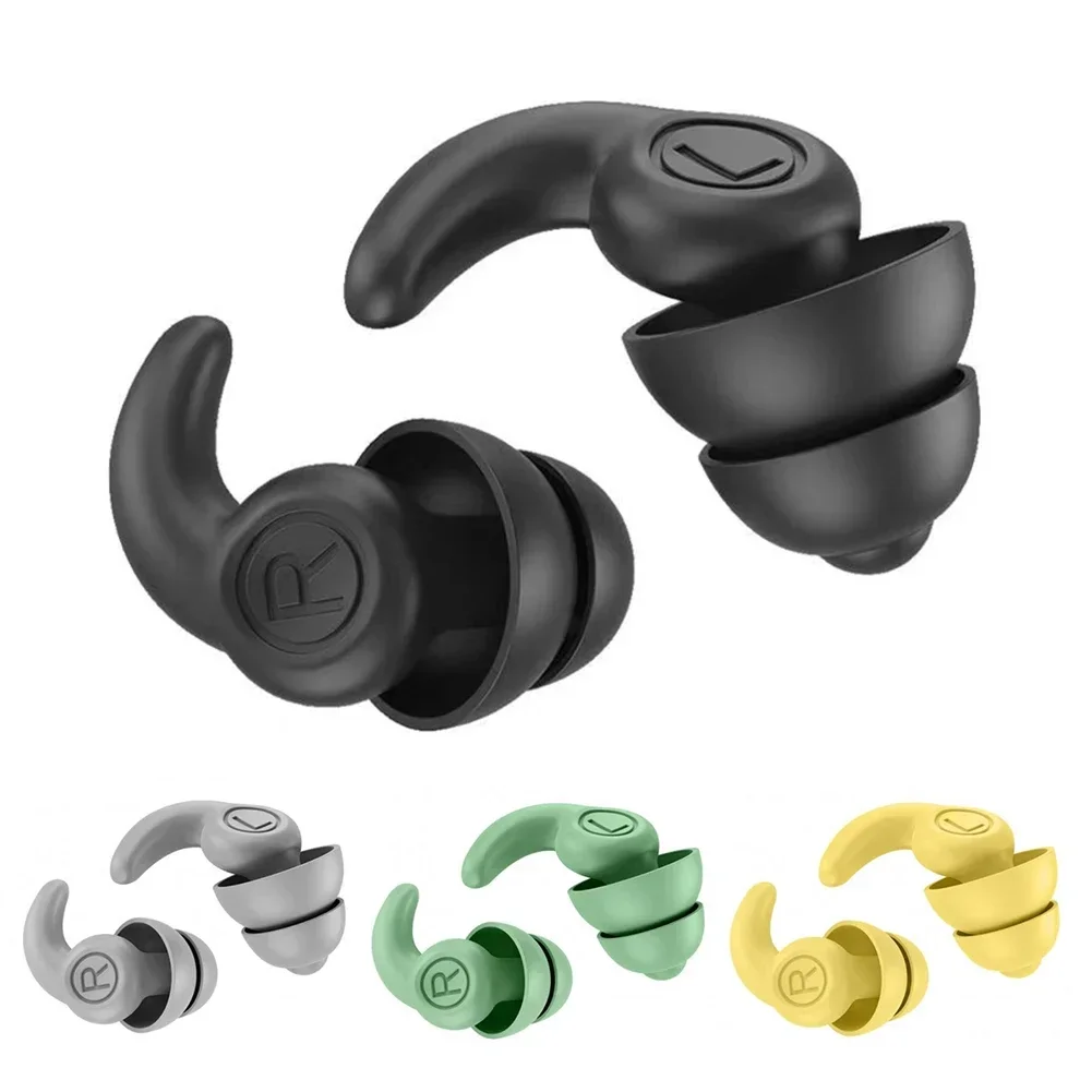 Tapones para los oídos de silicona antiruido, impermeables, para dormir, bucear, Surf, suave, cómodo, natación, Protector para los oídos