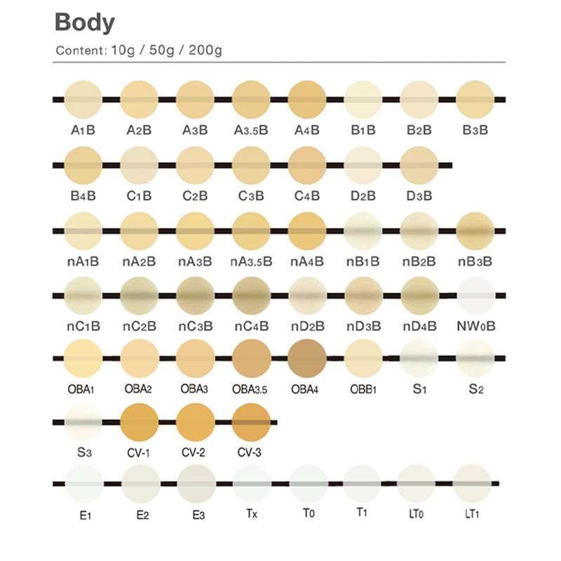 Kuraray Dental Lab Noritake EX-3 ทันตกรรมโลหะ Super Porcelain Powder (50g) nA1B NW0B EW0B—— nB