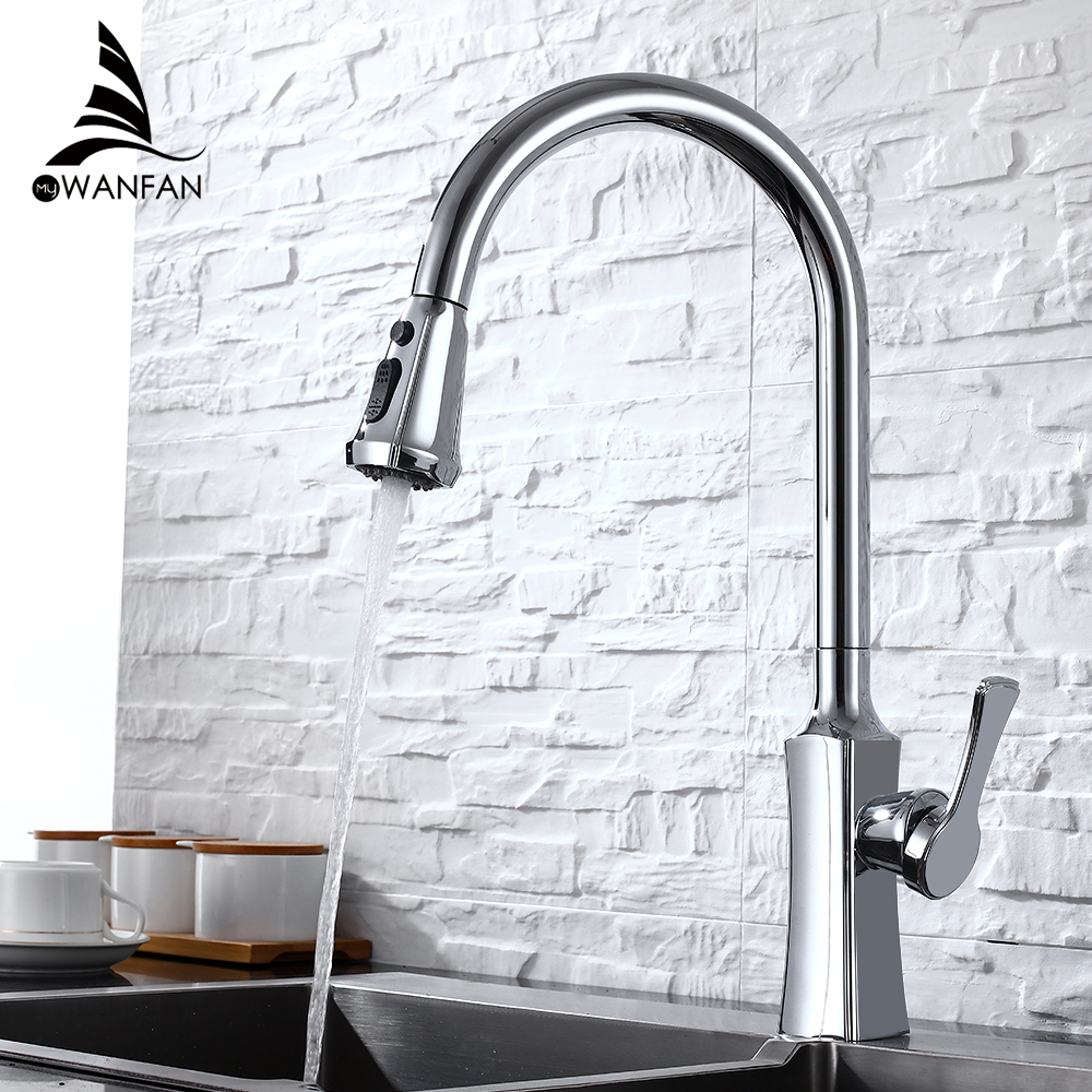 ก๊อกน้ําห้องครัวสีดําเดี่ยวดึงKitchen Tap Single Hole Handleหมุน 360 องศาMixer Tap Mixer Tap 408906