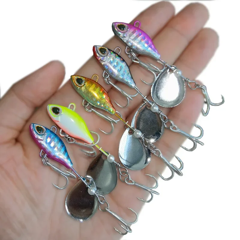 OUTKIT Bắn Lâu Xoay Đuôi VIB Rung Mồi Con Quay Spinner Mồi Câu Ghép Hình Máy Kéo Câu Cá Cứng Mồi Câu Pesca